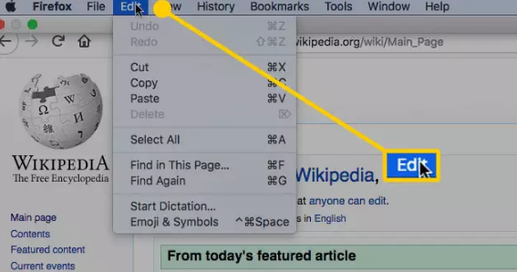 search a page on mac for a word